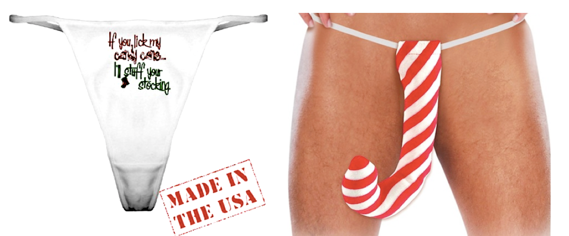 candy cane underwear his and hers